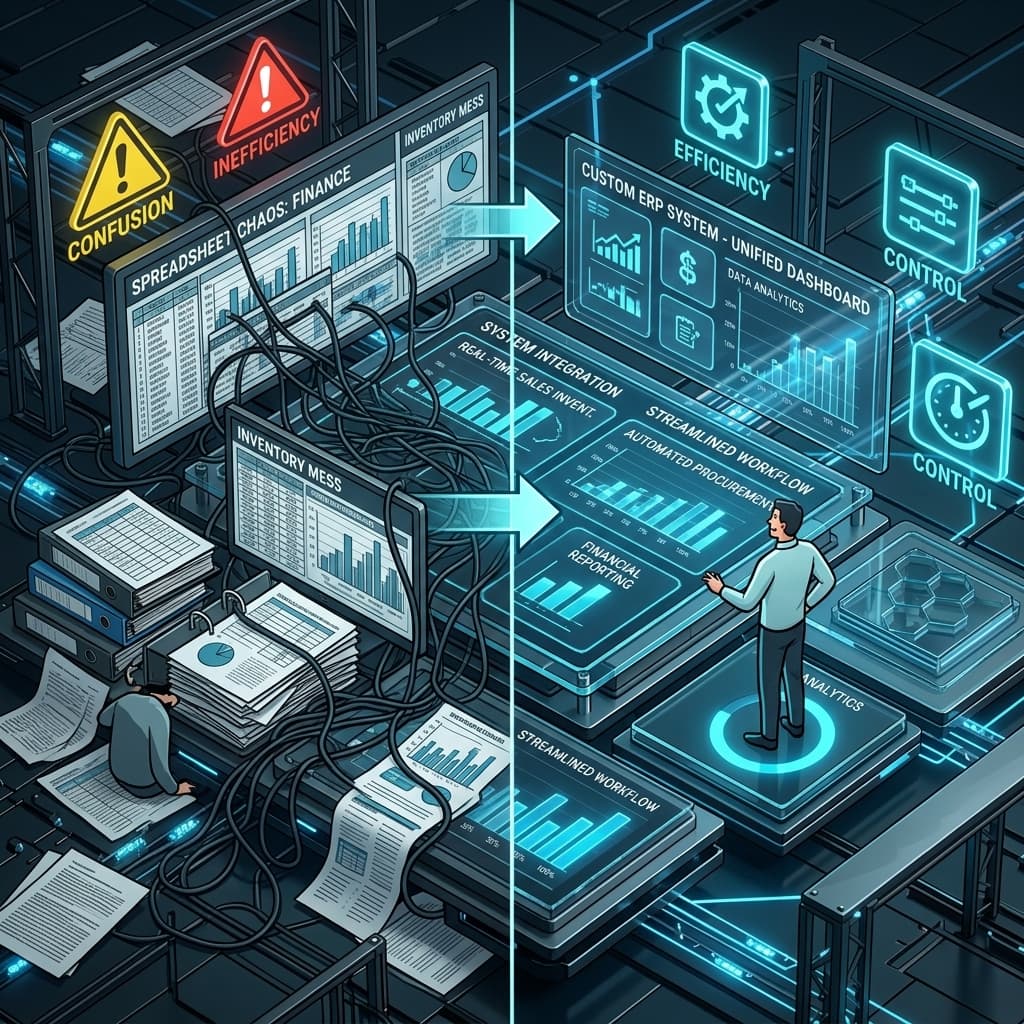 From Spreadsheet Chaos to Custom ERP: A Real Migration Story